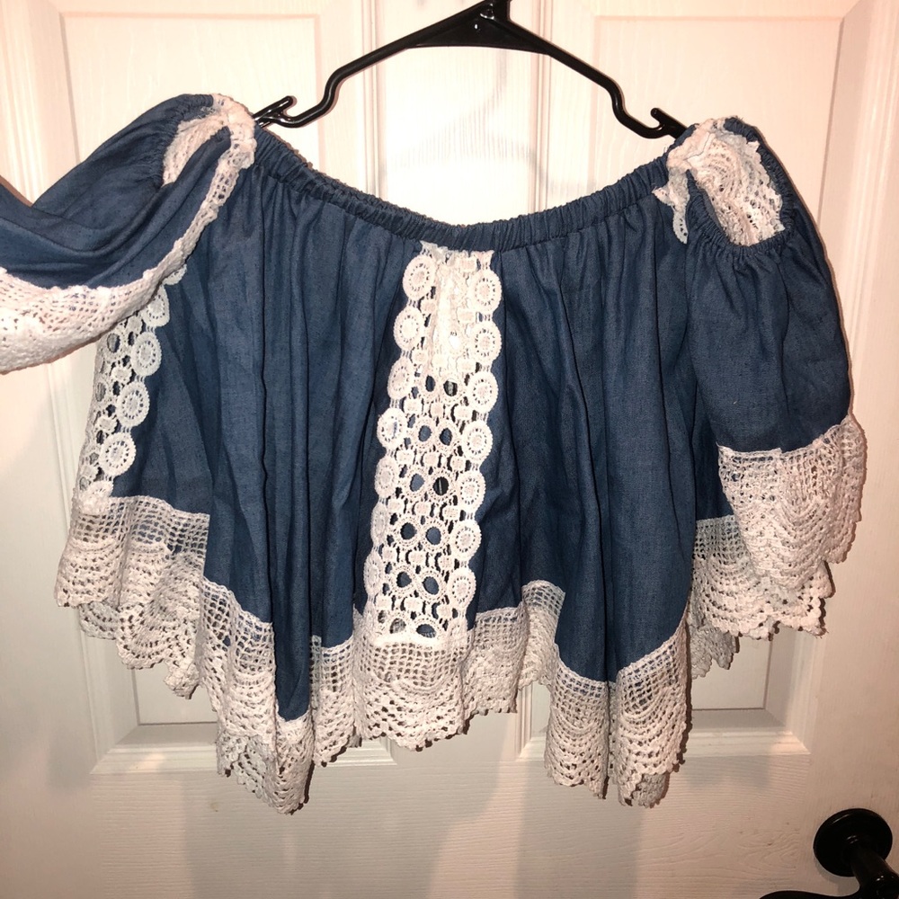 Off the shoulder crop top